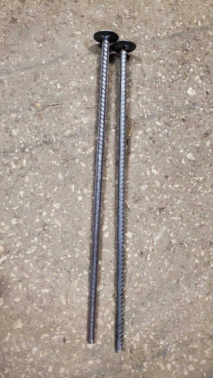 2 PC Heavy Duty Trap Stakes 1/2x24"